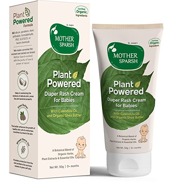 Mother Sparsh Plant Powered Diaper Rash Cream for Babies - 50 GM