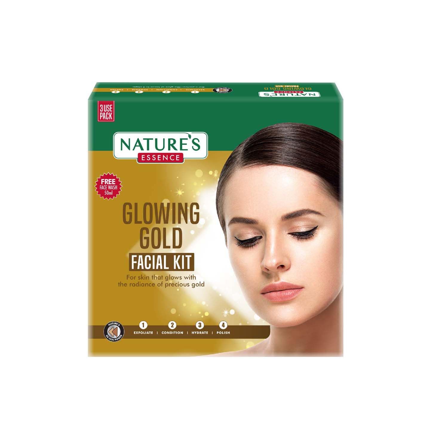 Natures Essence Glowing Gold Facial Kit - 60 GM