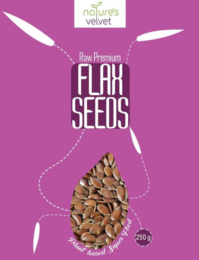 Natures Velvet Raw Premium Flax Seeds - 250 gm