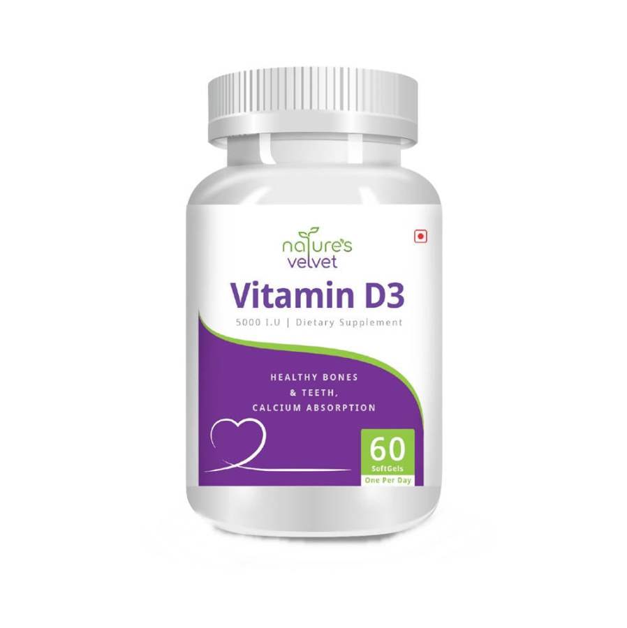 Natures Velvet Vitamin D-3 Softgels - 60 Softgels