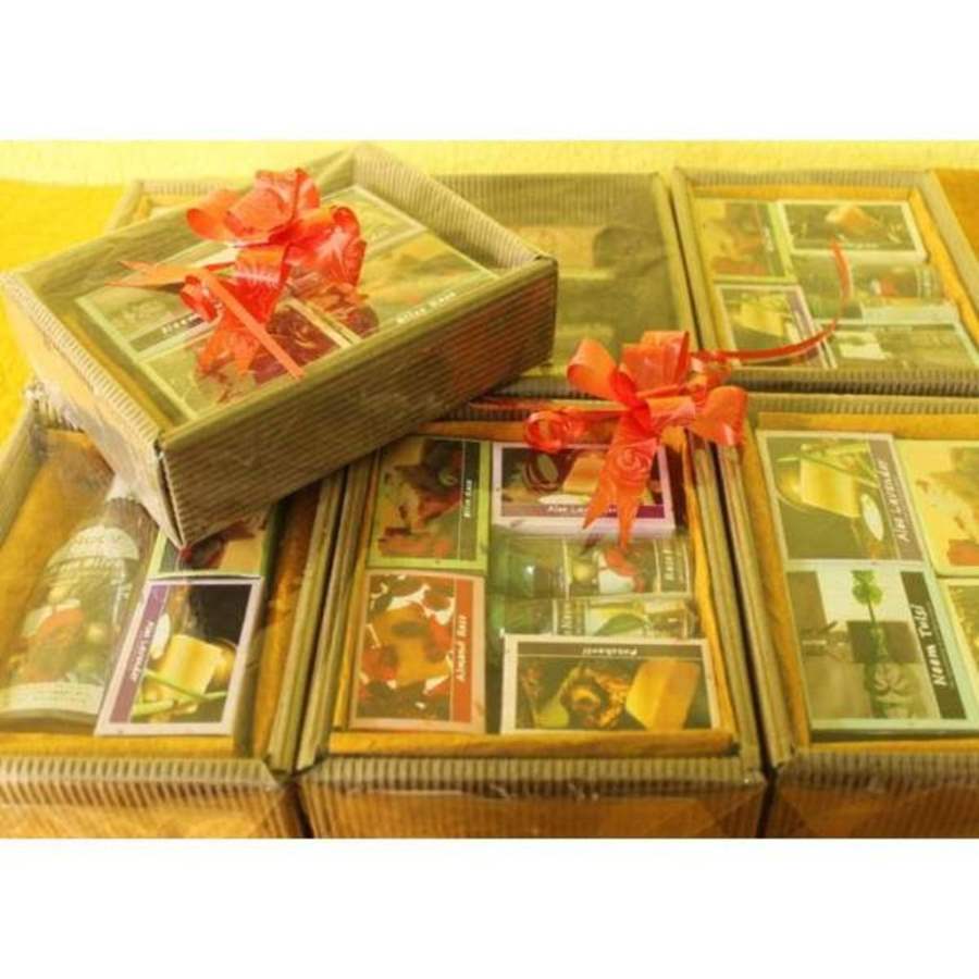 Neev Herbal Gift Box of Natural Soaps Handmade by Rural Women - 500 GM