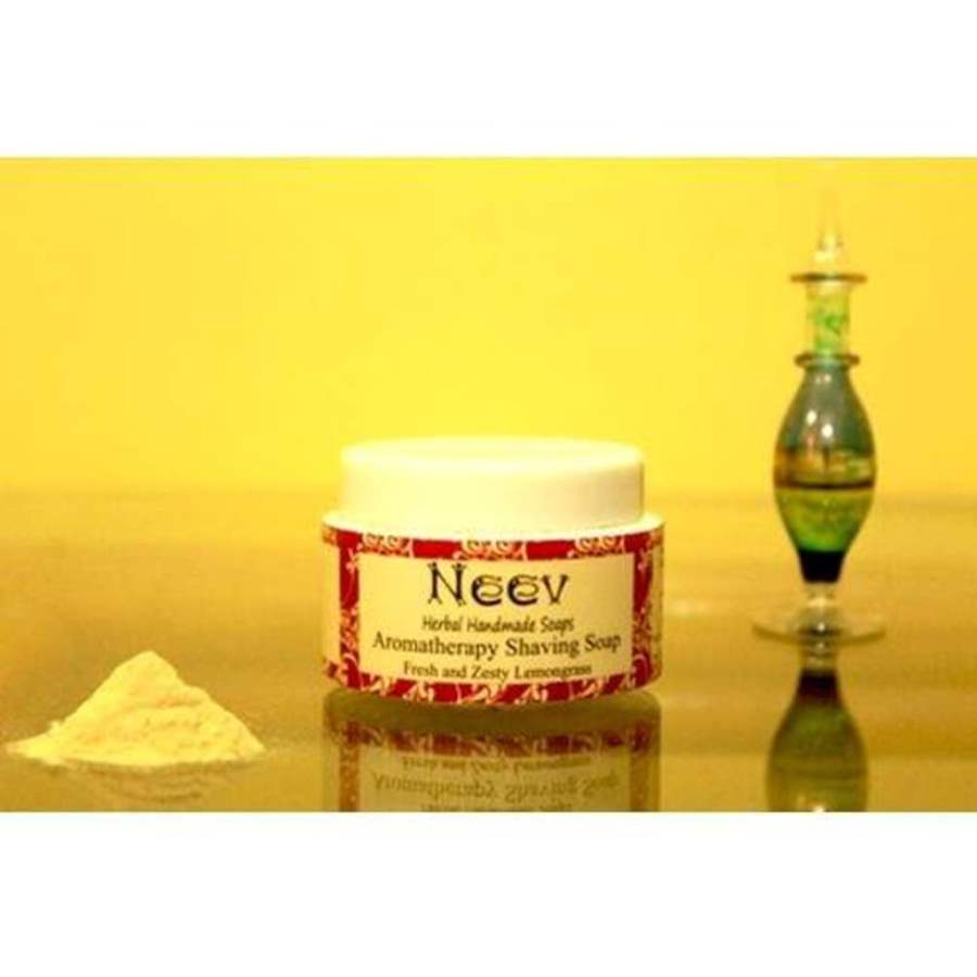 Neev Herbal Aromatherepy Shaving Soap Fresh and Zesty Lemongrass - 60 GM