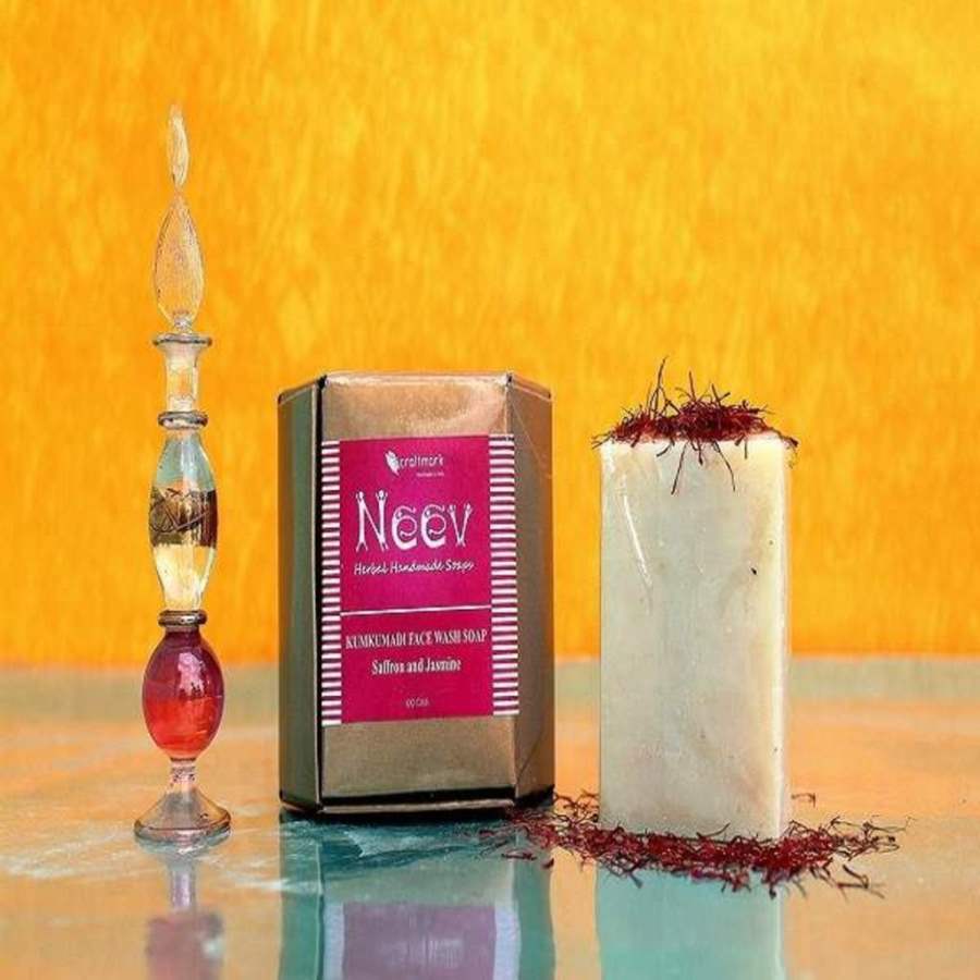 Neev Herbal Kumkumadi Face Wash Soap Bar Saffron And Jasmine - 75 GM