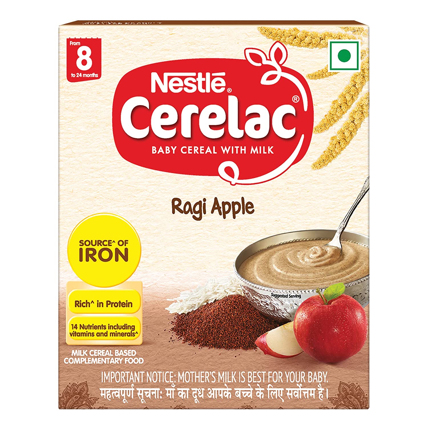 Nestle Cerelac Baby Cereal With Milk Ragi & Apple - 300 GM