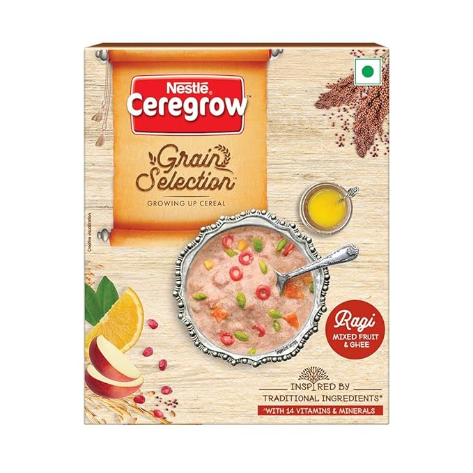 Nestle Ceregrow Grain Selection Ragi Mixed Fruit & Ghee - 300 GM