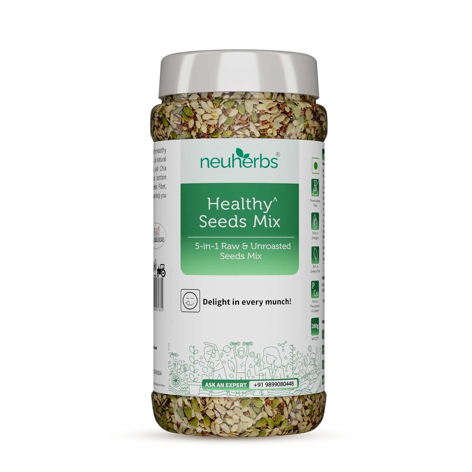 Neuherbs 5 in 1 Healthy Seeds Mix - 200 GM