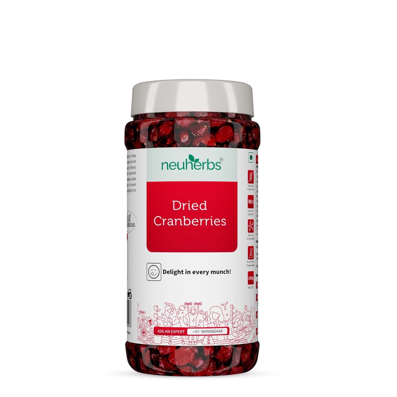 Neuherbs Dried Cranberries - 150 GM