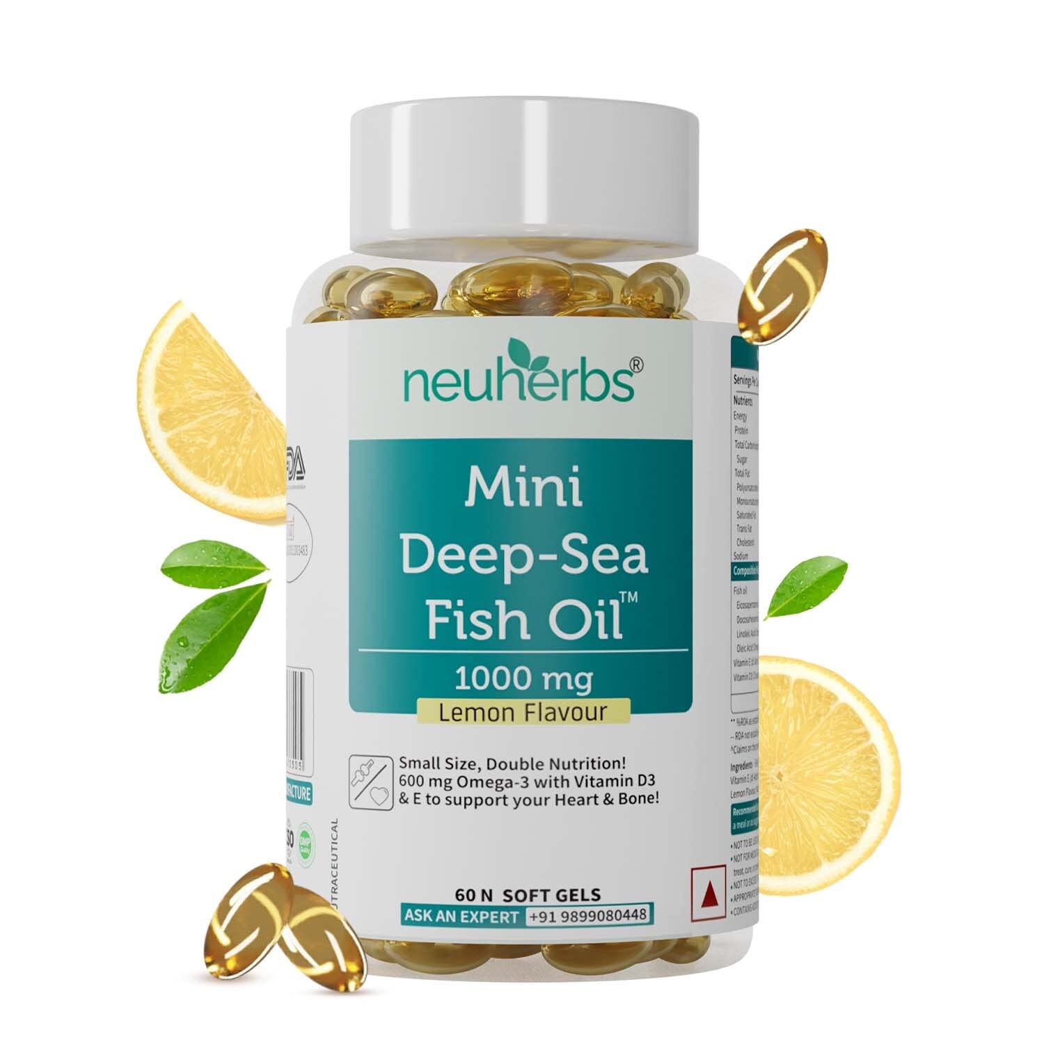 Neuherbs Mini Deep Sea Fish Oil Omega 3 - 60 capsules