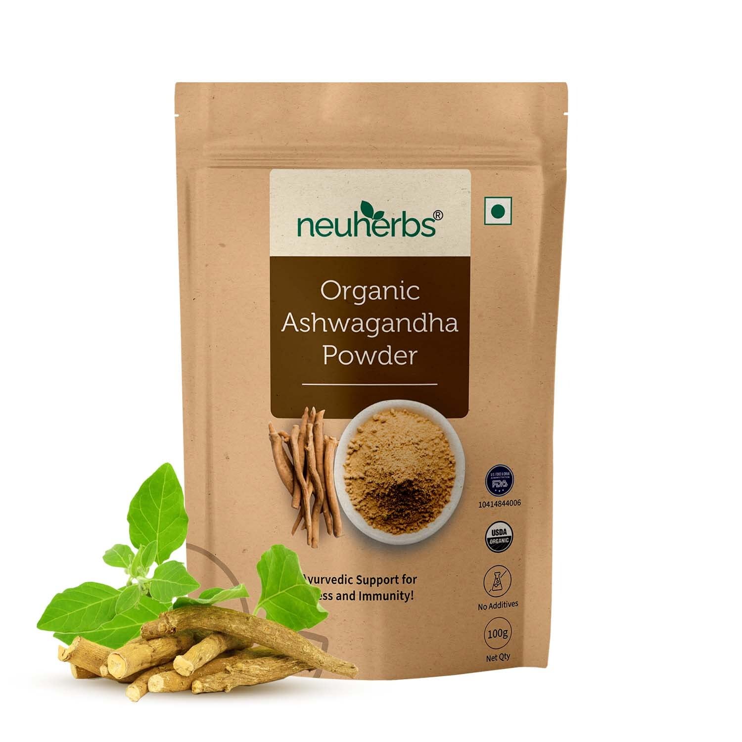 Neuherbs Organic Ashwagandha Powder - 100 GM