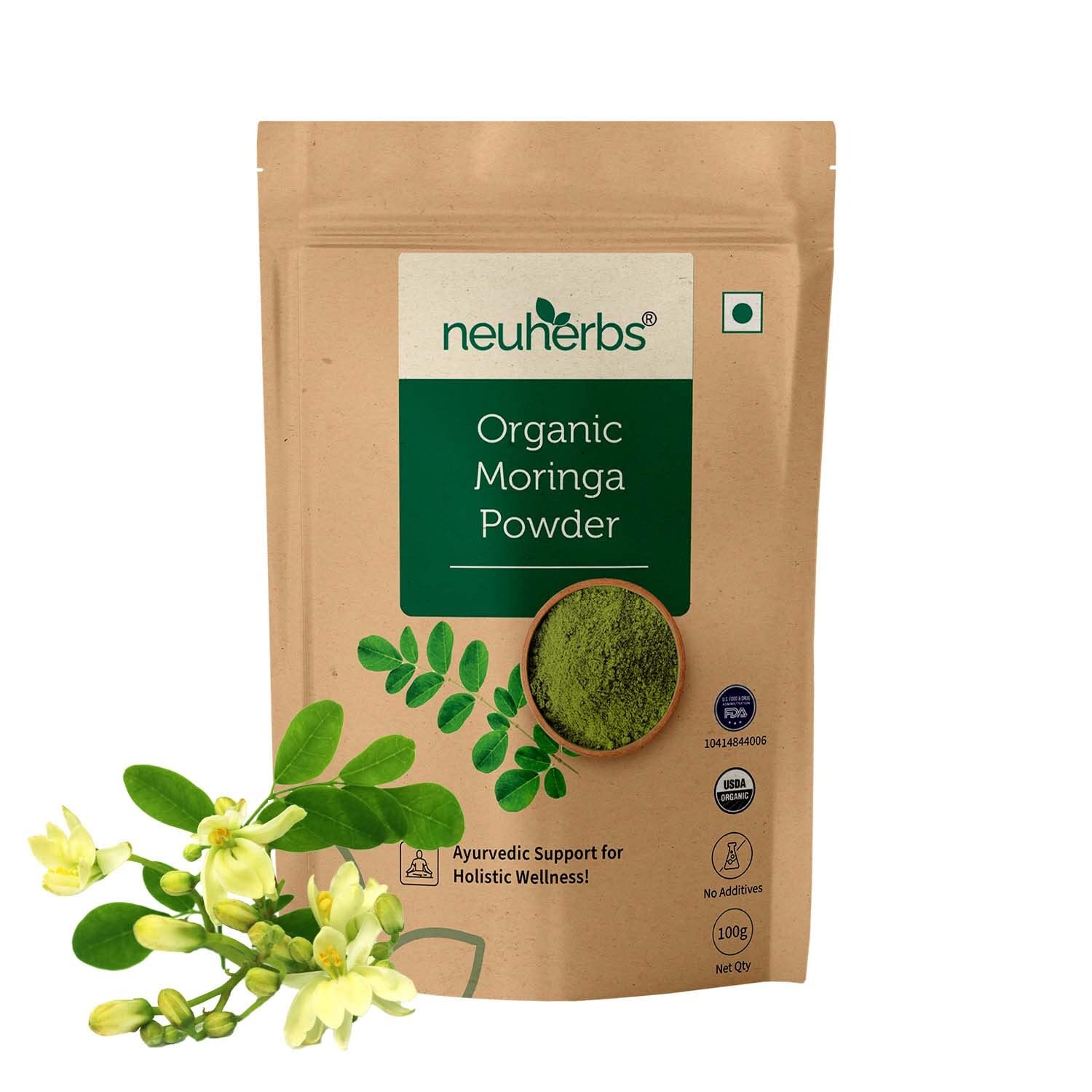 Neuherbs Organic Moringa Powder - 100 GM