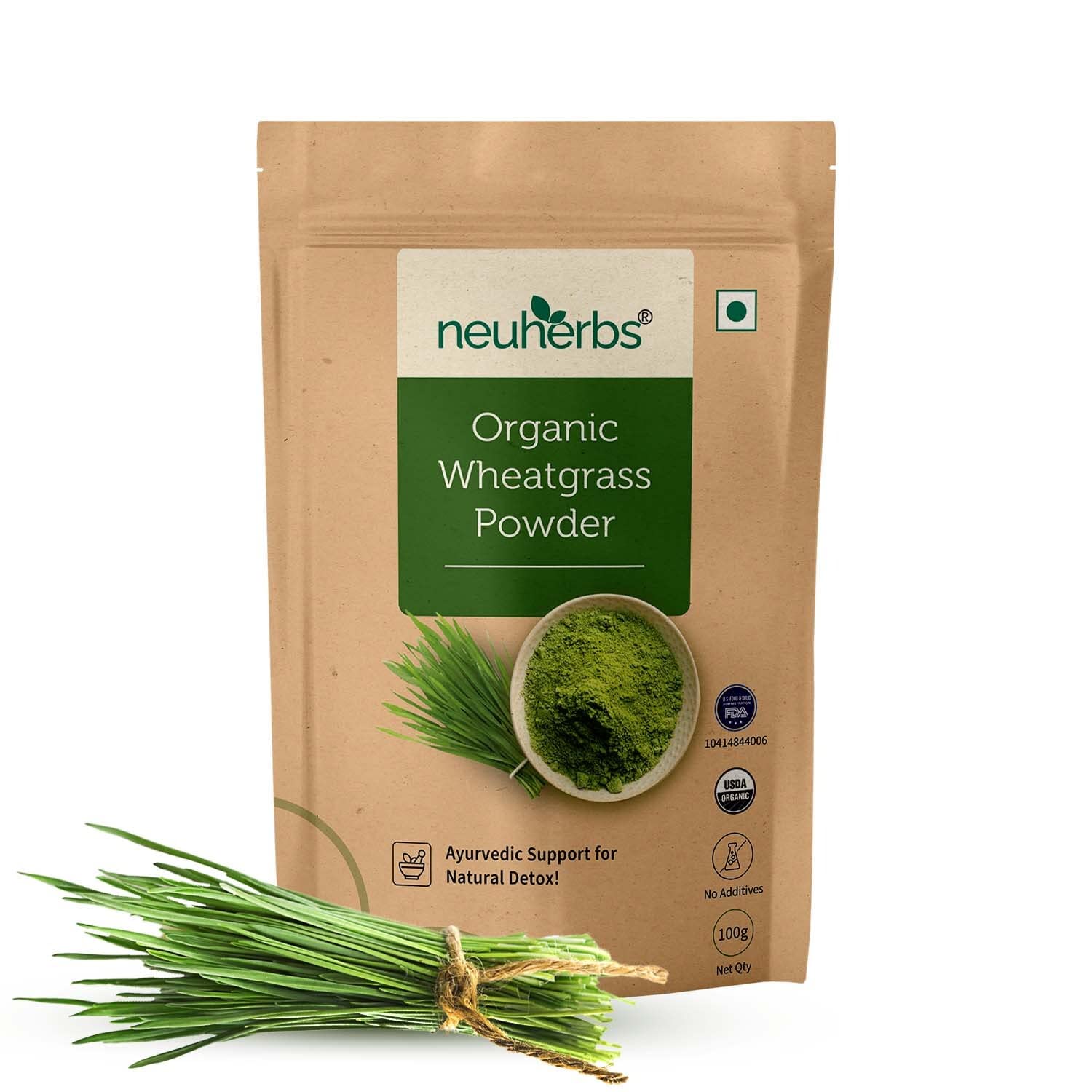 Neuherbs Organic Wheatgrass Powder - 100 GM