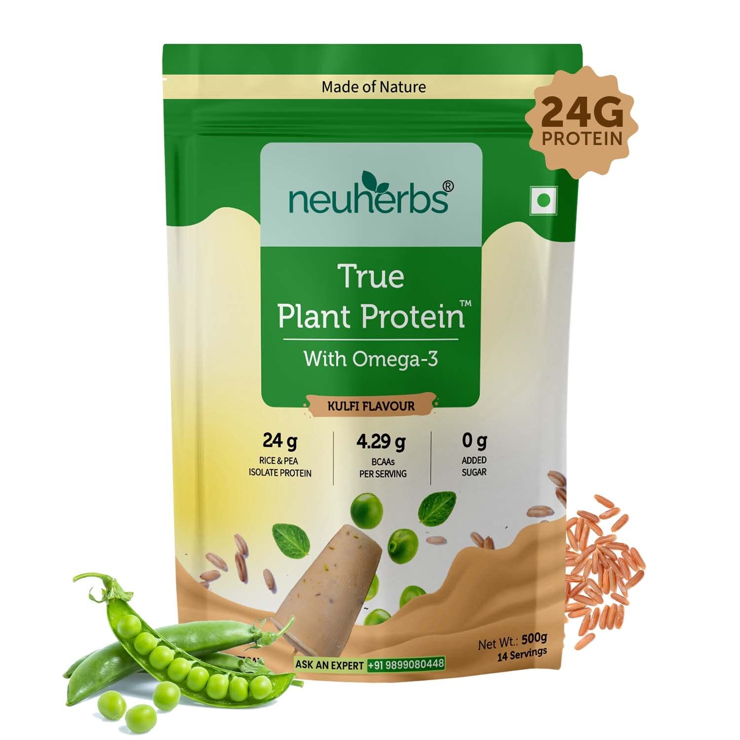 Neuherbs True Plant Protein Powder - 500 GM