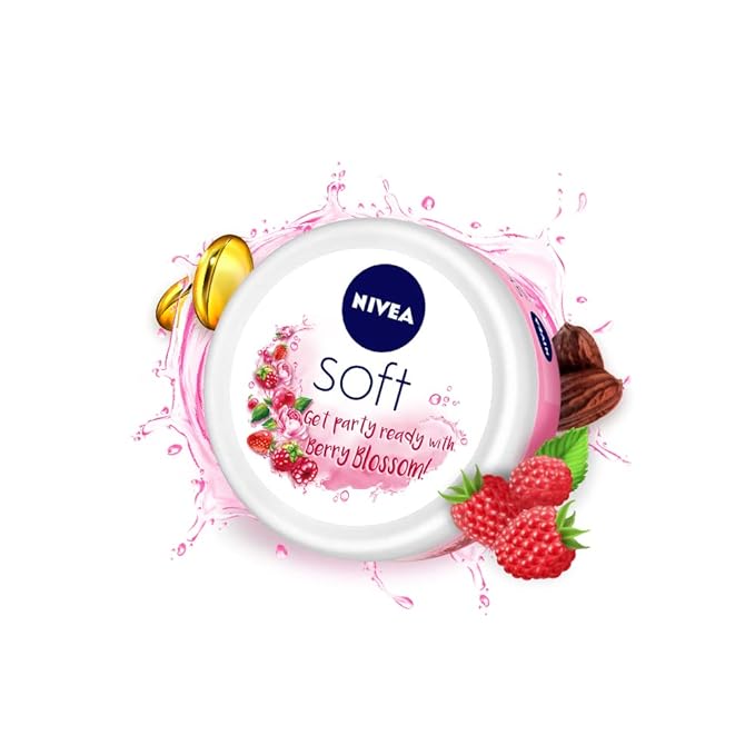 Nivea Soft Light Berry Blossom Moisturiser - 200 ML