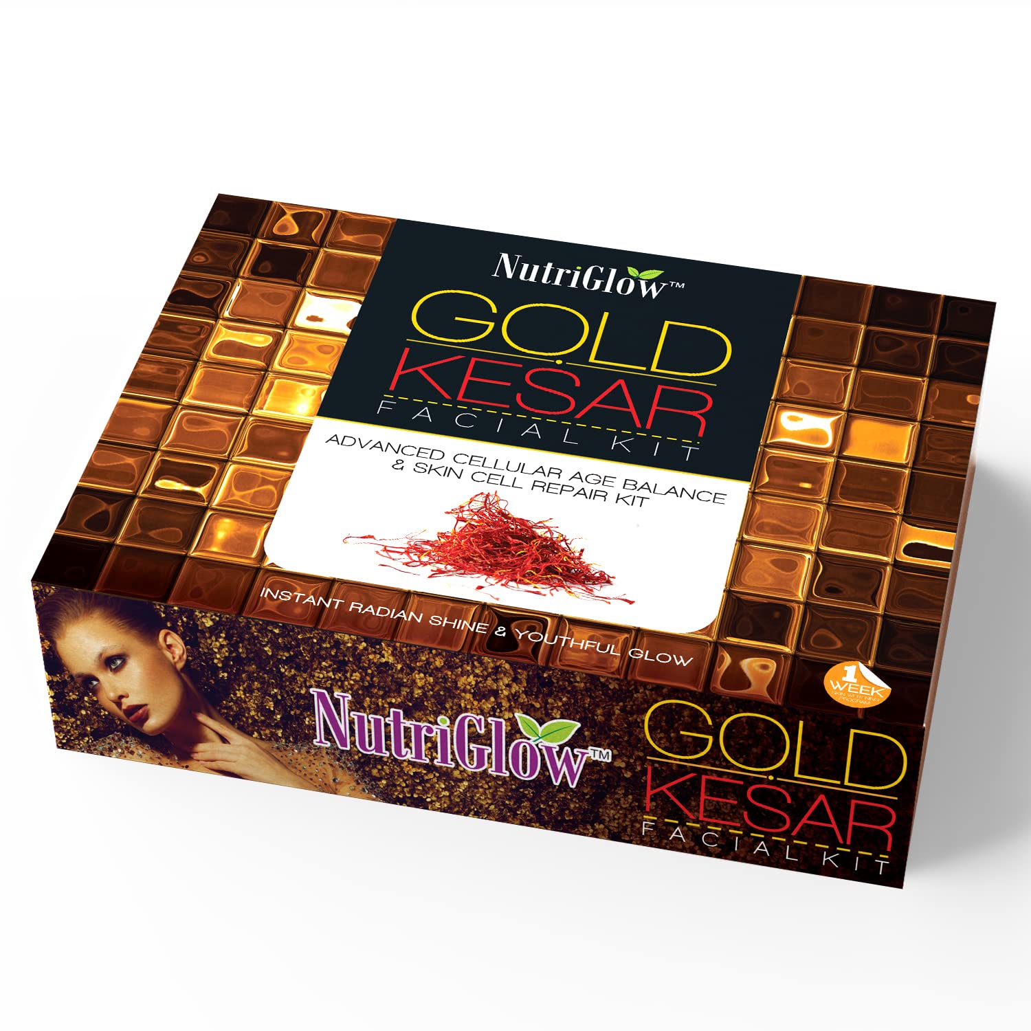 NutriGlow Gold Kesar Facial Kit for Women - 250 gm