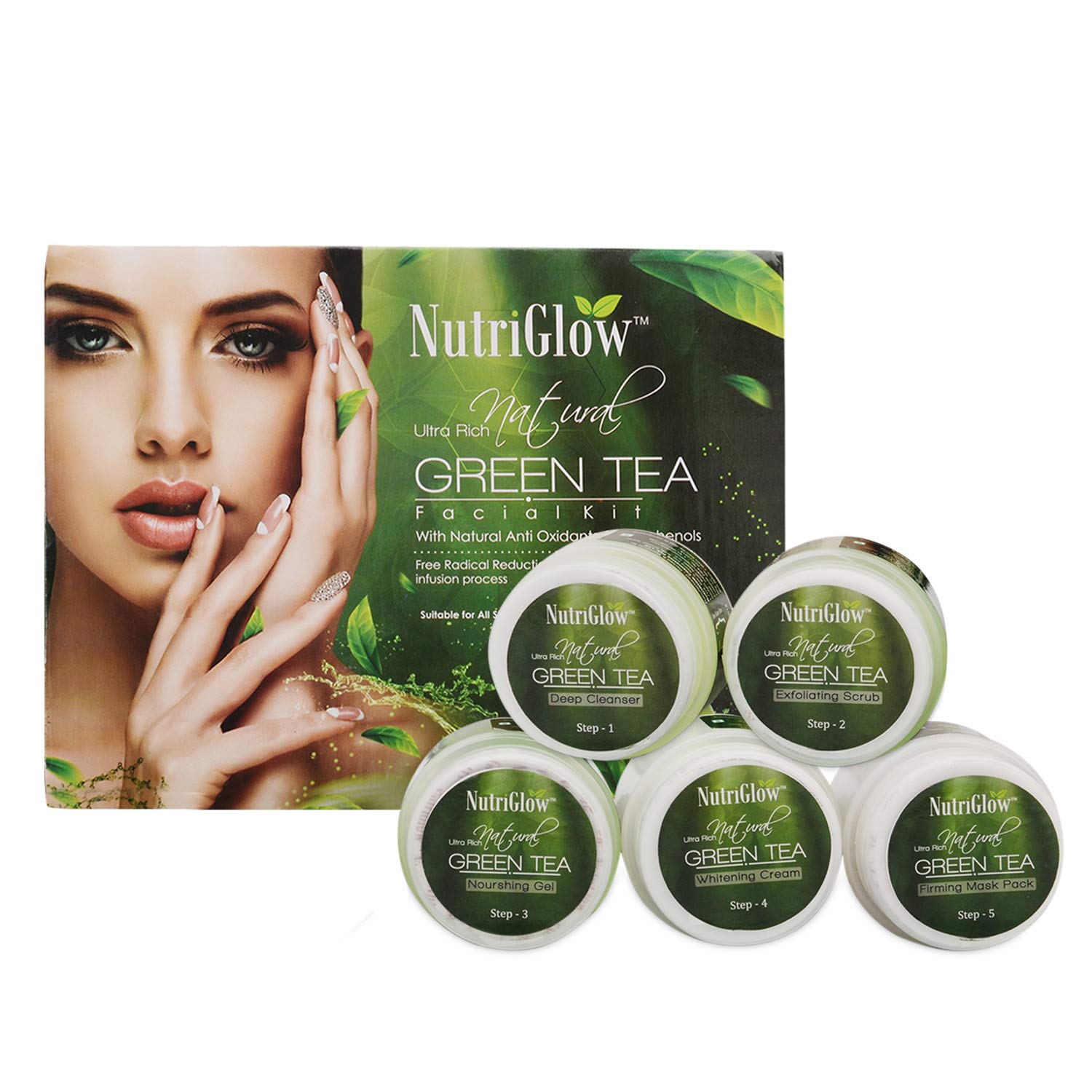 NutriGlow Green Tea Facial Kit - 250 gm