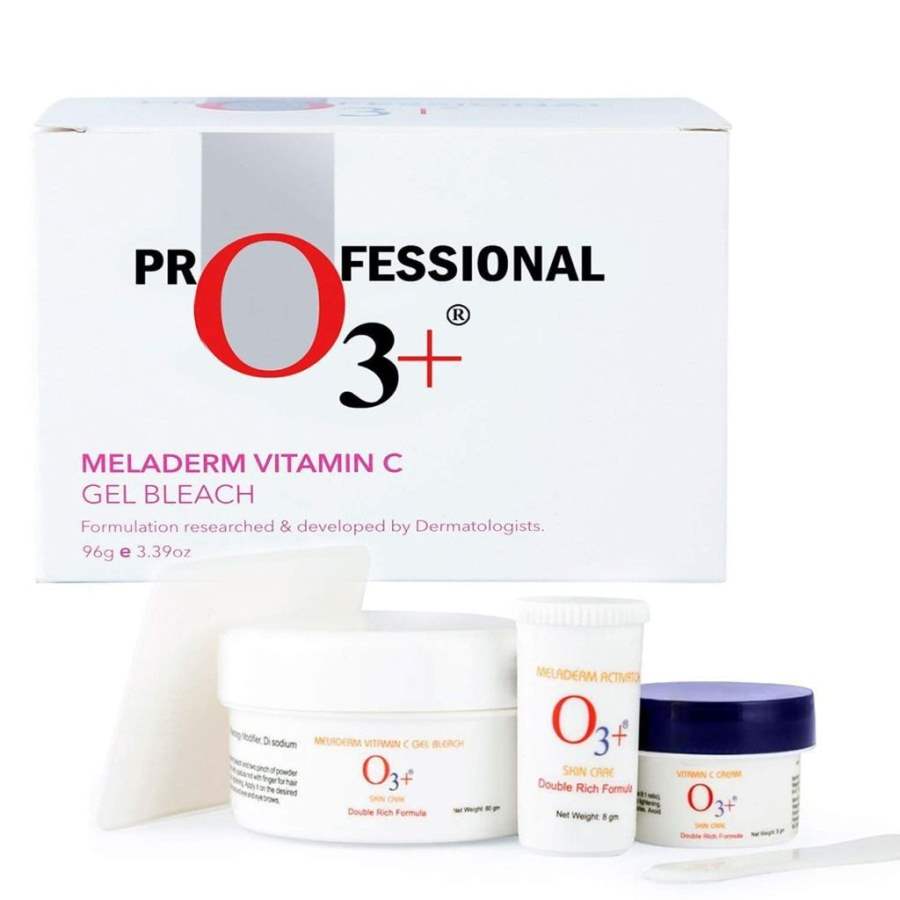 O3+ Meladerm Vitamin C Gel Bleach for Skin Whitening and Hair Lightening - 96 GM