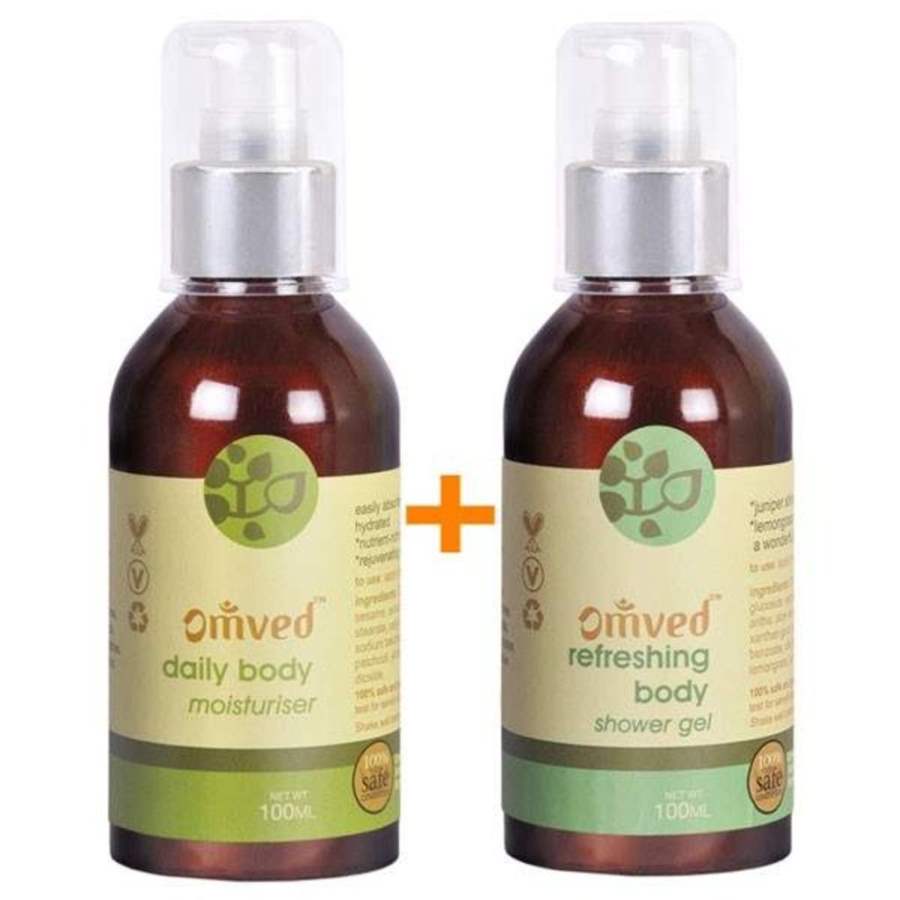 Omved Daily Body Moisturiser & Refreshing Body Shower Gel ( Pack of 2) - 100 ML