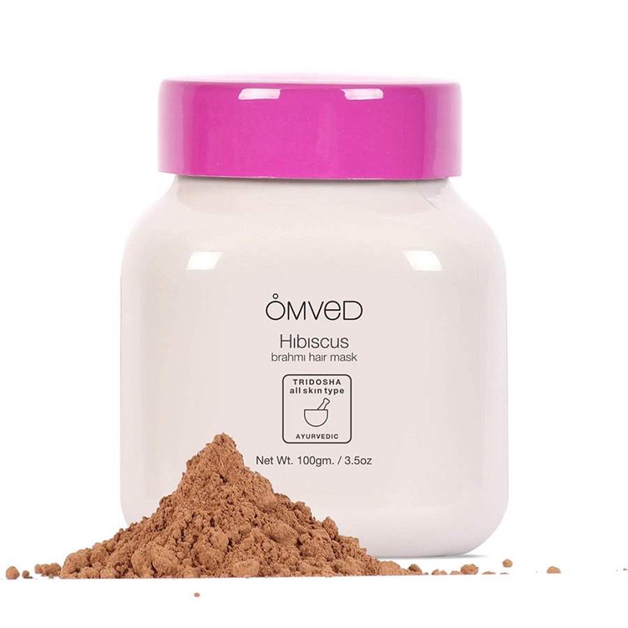 Omved Hibiscus Brahmi Hair Mask 100% Natural and Ayurevdic Hair Pack - 100 GM