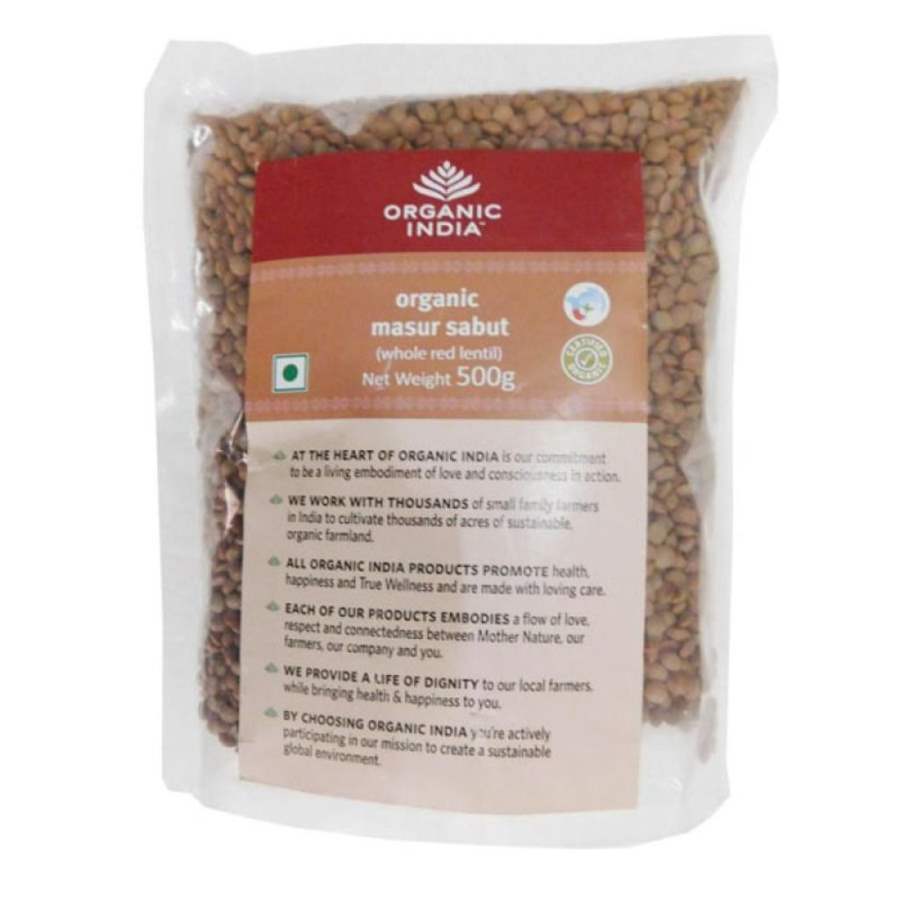 Organic India Masur Sabut - 500 GM