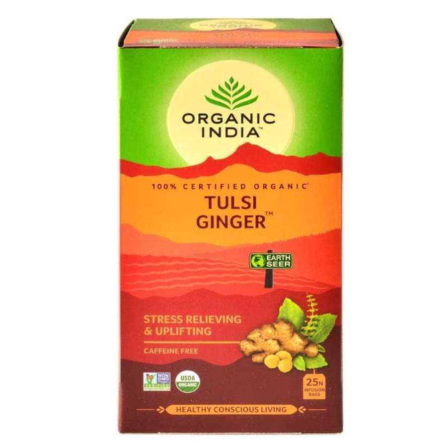 Organic India Tulsi Ginger Tea - 25 Tea Bags