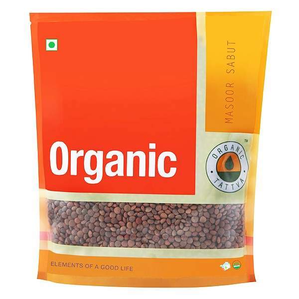 Organic Tattva Masoor Dal Whole - 500 GM