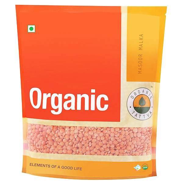 Organic Tattva Masoor Malka Whole - 500 GM