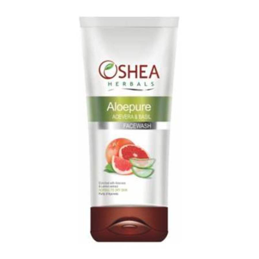 Oshea Herbals Aloepure Aloevera And Basil Face Wash - 120 GM