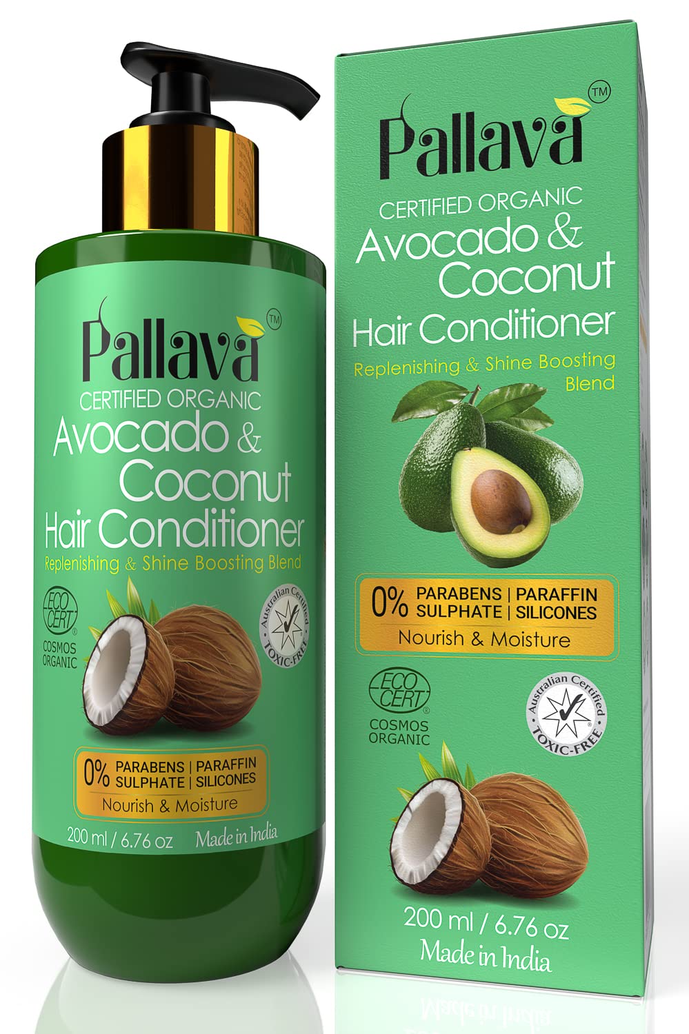 Pallava Organic Avocado and Coconut Hair Conditioner - 200 ML