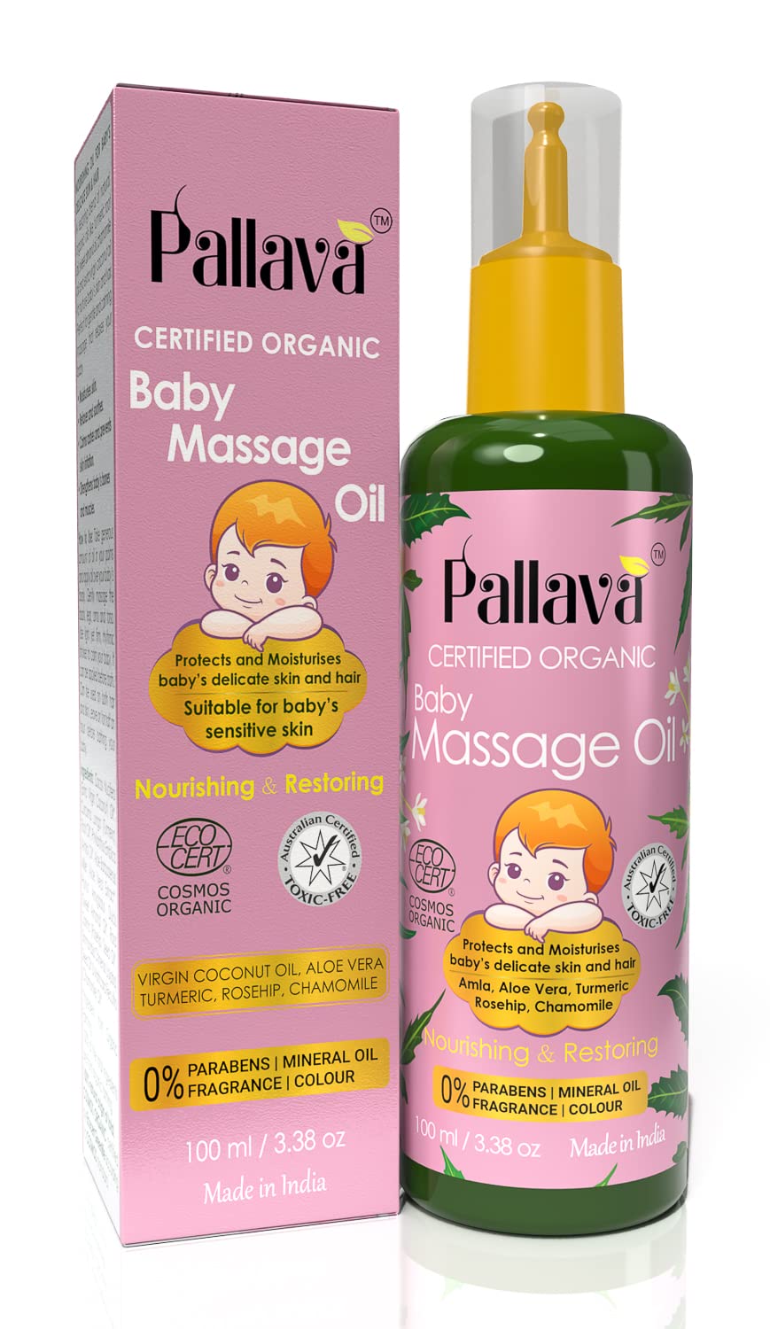 Pallava Organic Baby Massage Oil - 100 ML