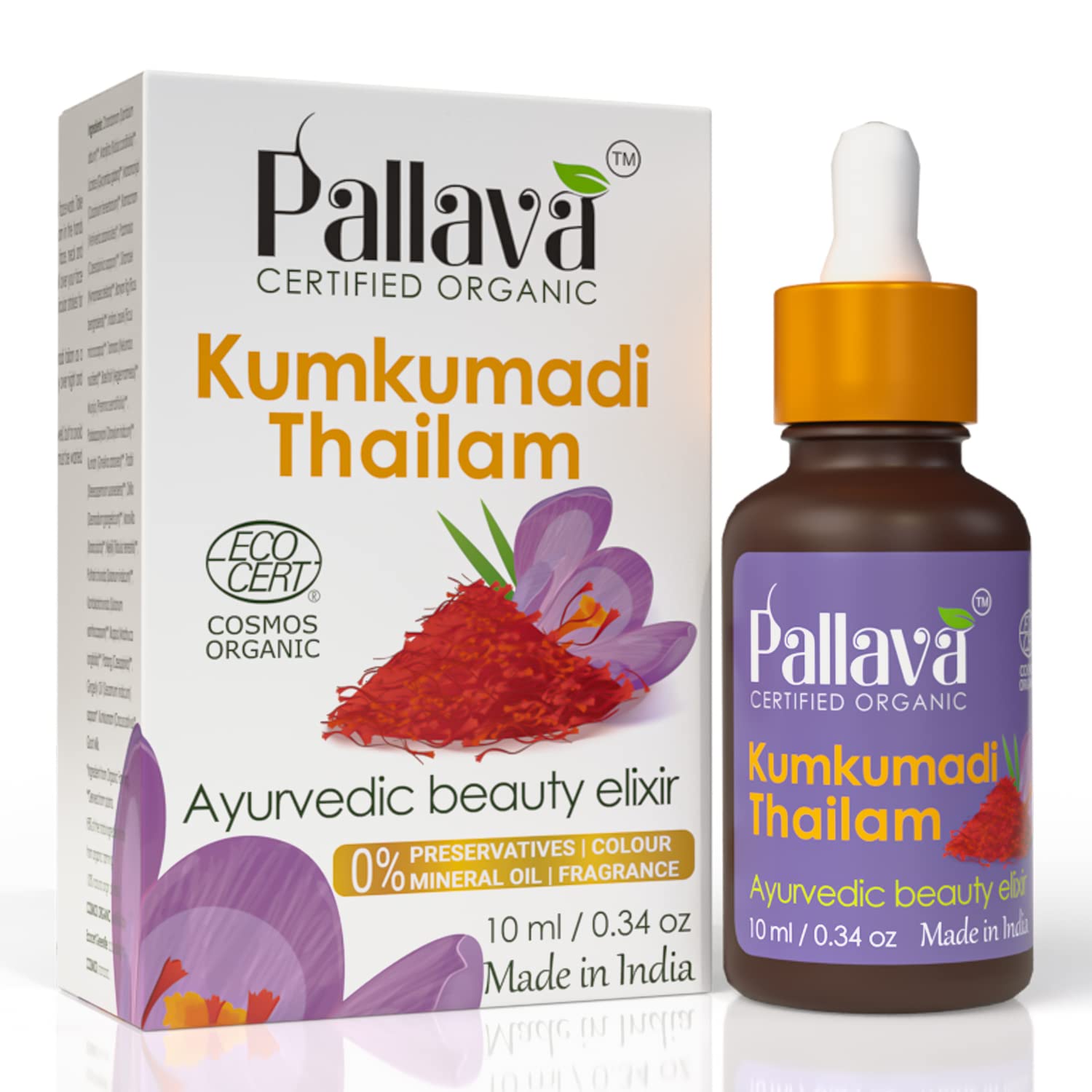 Pallava Organic Kumkumadi Thailam - 10 ML