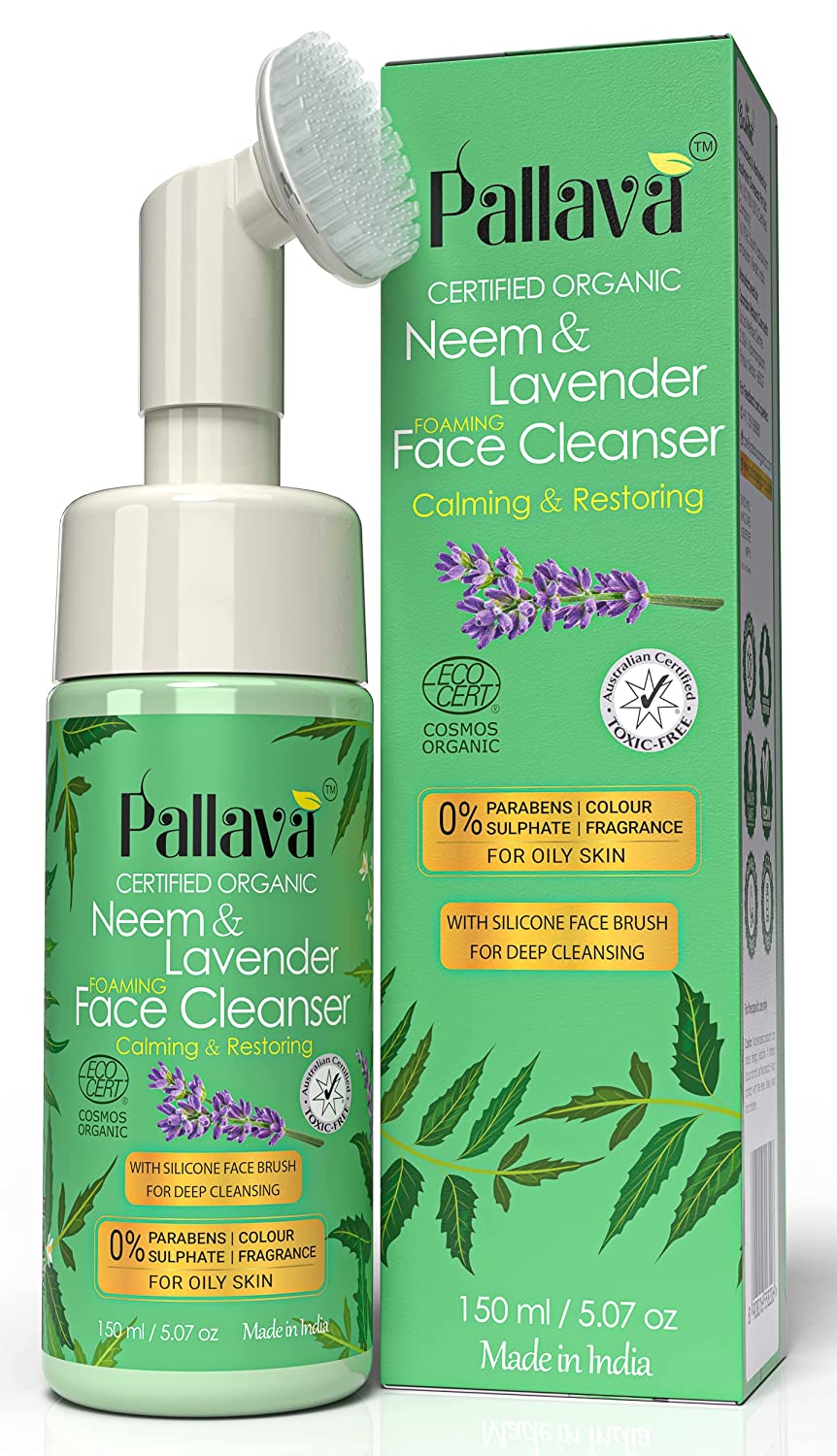 Pallava Organic Neem & Lavender Foaming Face Wash - 150 ML