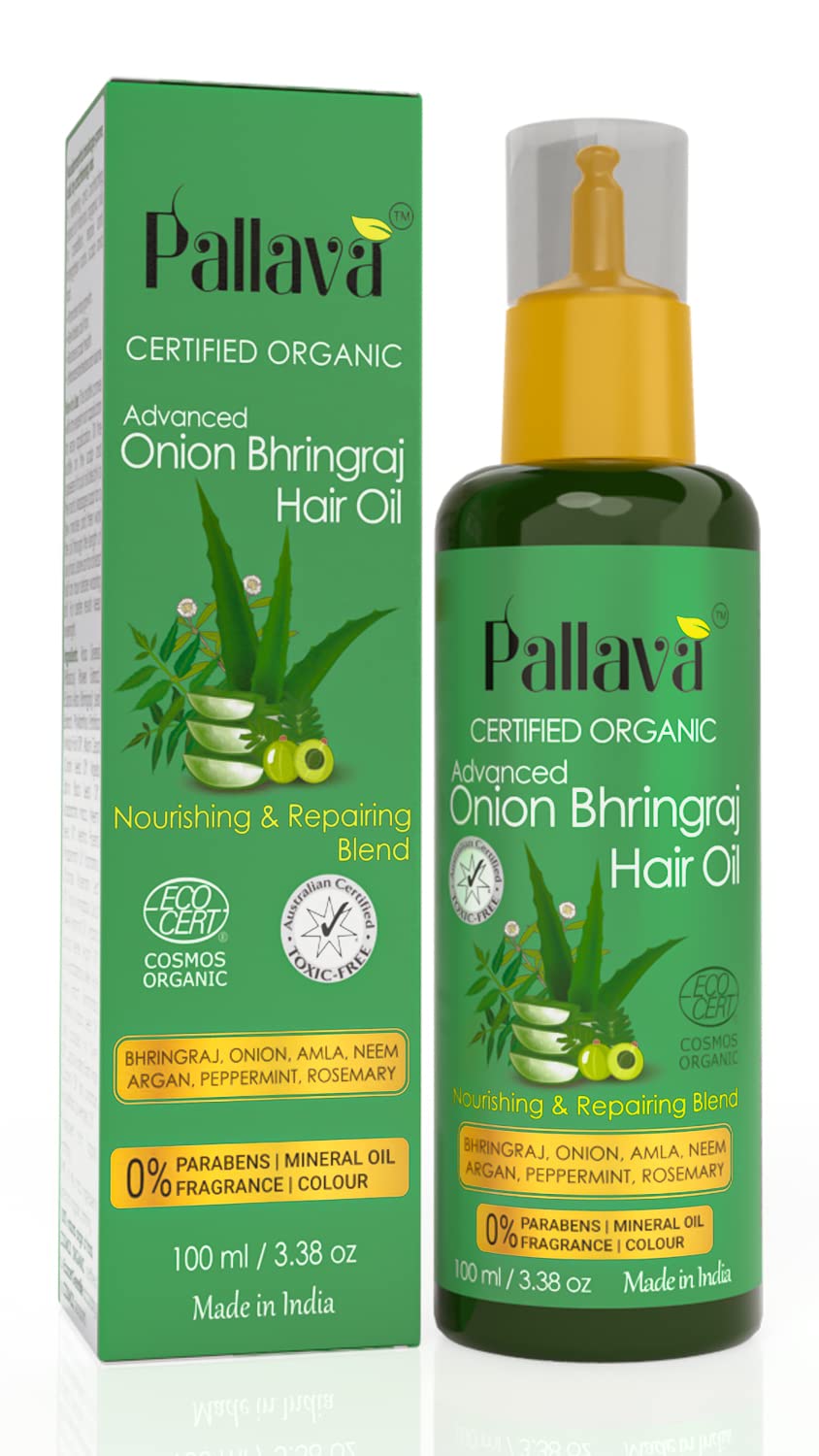 Pallava Organic Onion Bhringraj Hair Oil - 100 ML