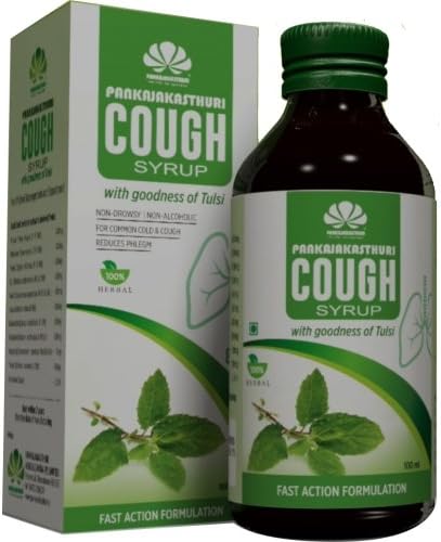 Pankajakasthuri Cough Syrup with Tulsi - 100 ML