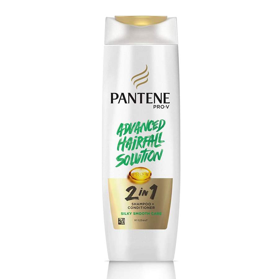 Pantene Advanced Hairfall Solution 2in1 Anti-Hairfall Silky Smooth Shampoo & Conditioner for Women - 180 ML