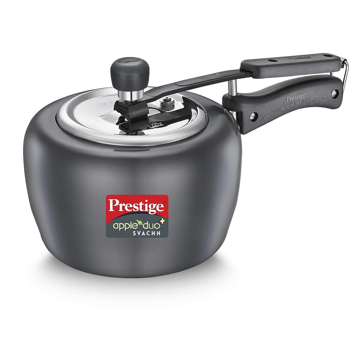 Prestige Apple Duo Plus Svachh Hard Anodised Pressure Cooker - 2 L