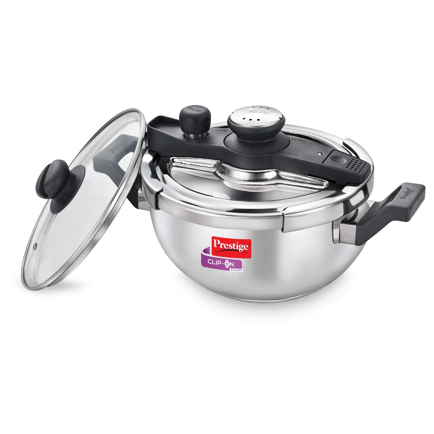 Prestige Clip_On Svachh Pressure Cooker Stainless Steel Kadai - 3 L