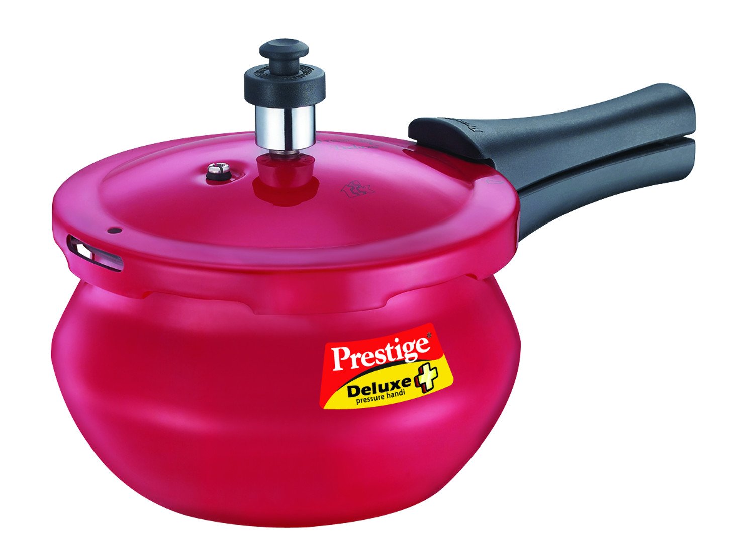 Prestige Deluxe Plus Aluminium Outer Lid Pressure Handi Red - 2 L