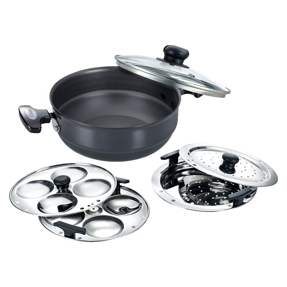 Prestige Multi_Kadai Cookware Hard Anodised - 22 CM