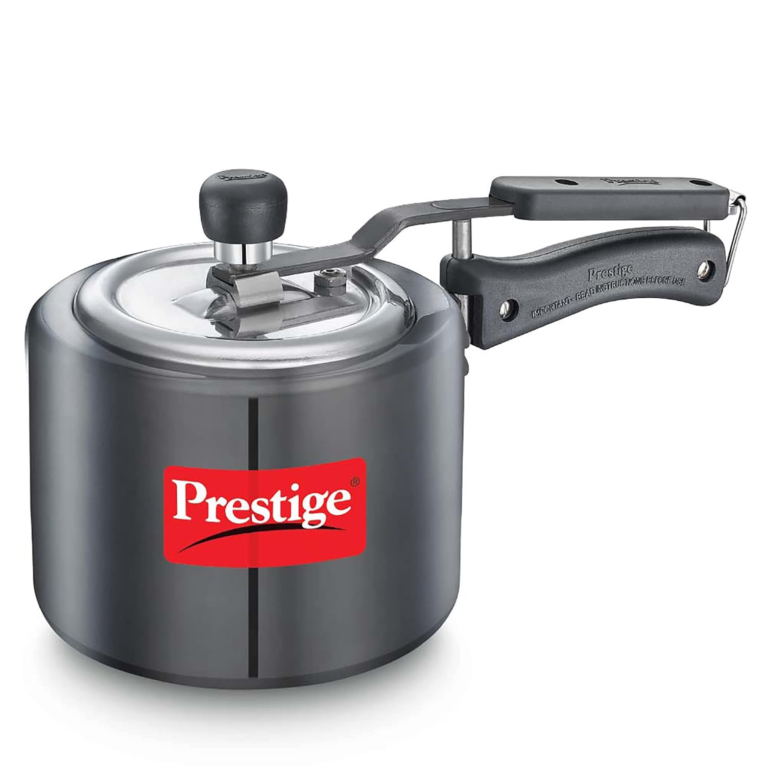 Prestige Nakshatra Duo Plus Svachh Hard Anodised Aluminium Pressure Cooker - 2 L