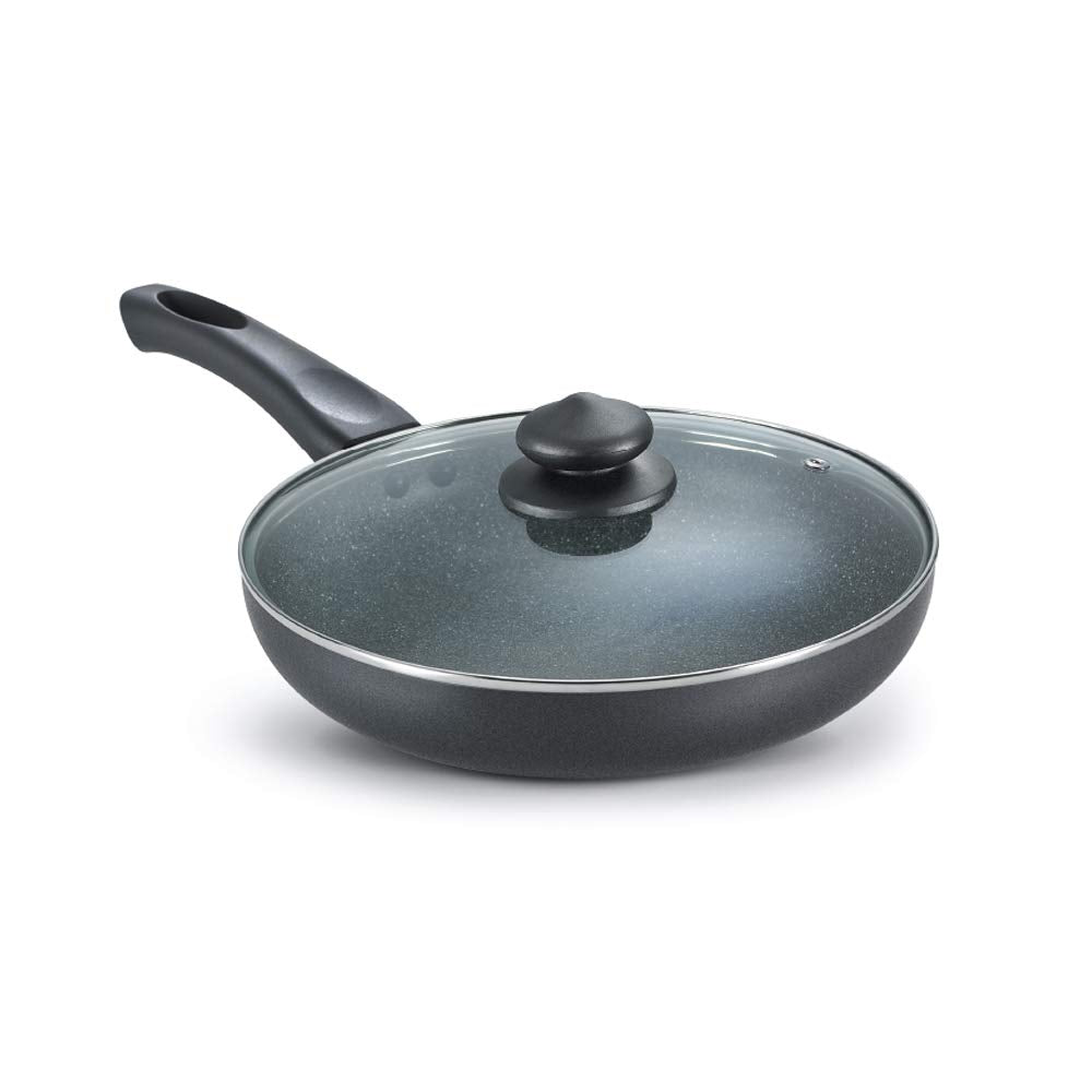 Prestige Omega Deluxe Granite Non Stick Fry Pan with Lid - 24 CM