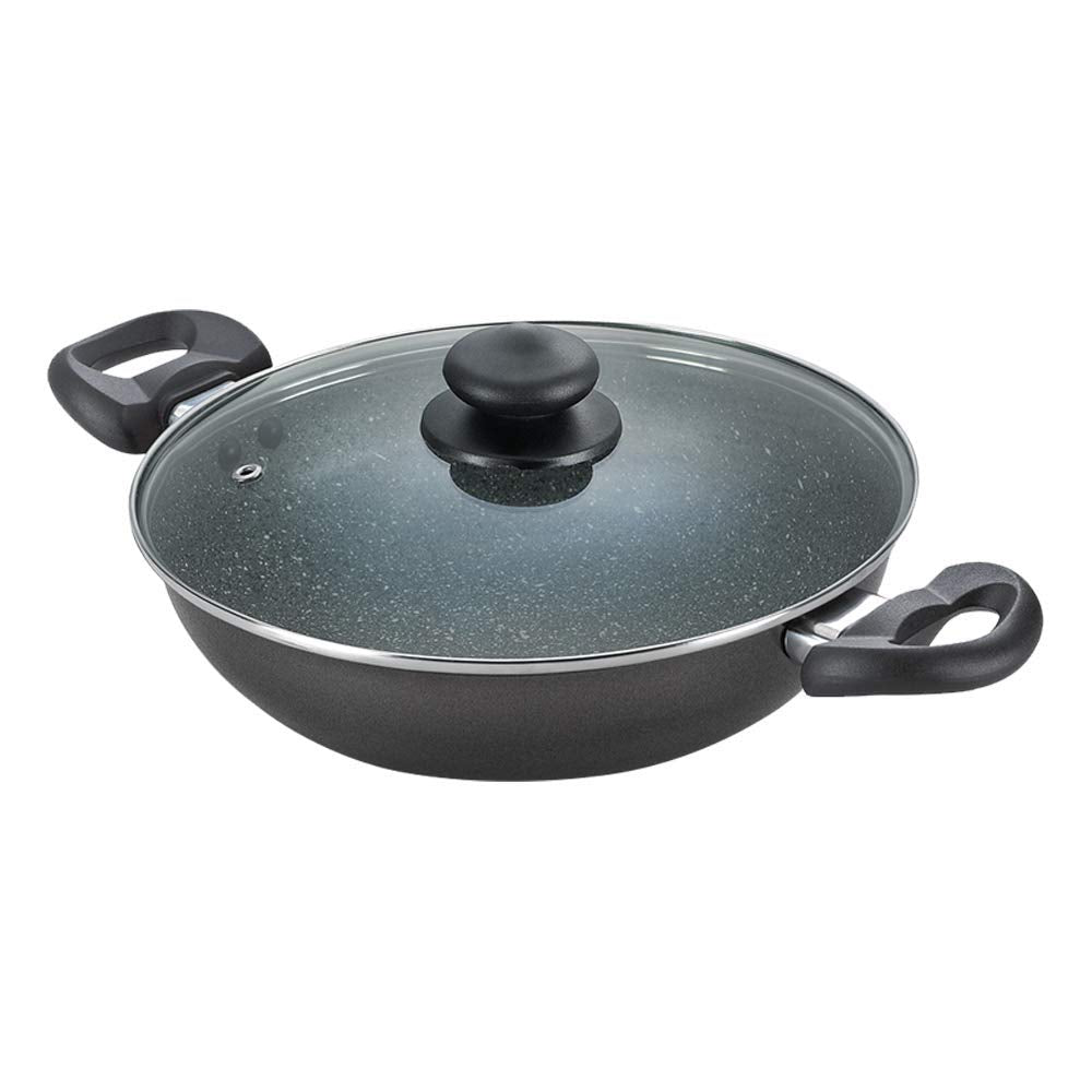 Prestige Omega Deluxe Granite Non Stick Kadai with Lid - 24 CM