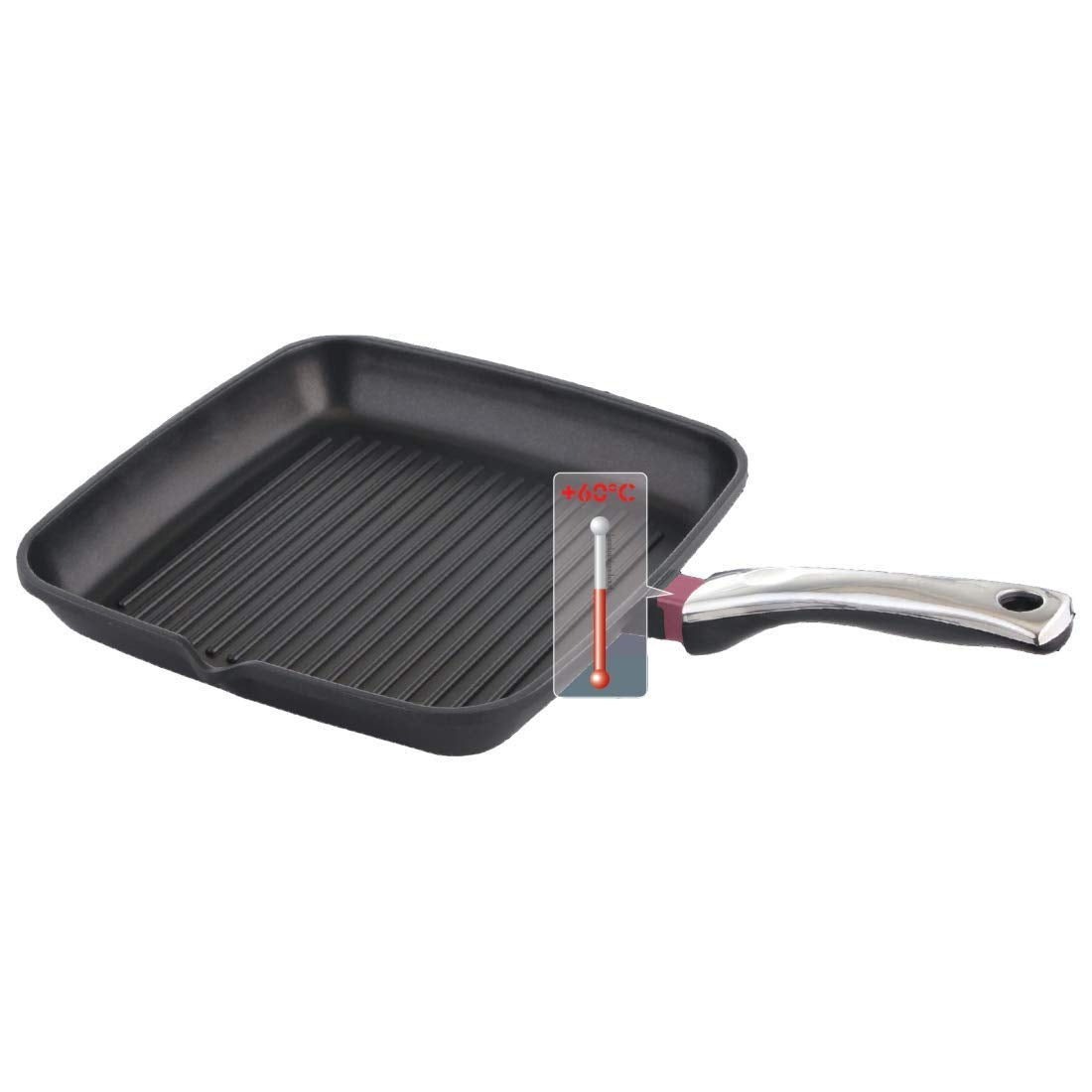 Prestige Omega Die_Cast Plus Cookware Square Grill Pan - 24 CM