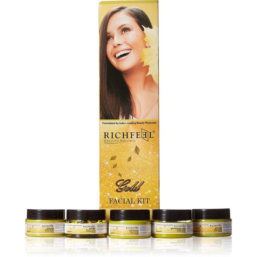 RichFeel Gold Facial Kit - 250 GM (5 * 50 GM)