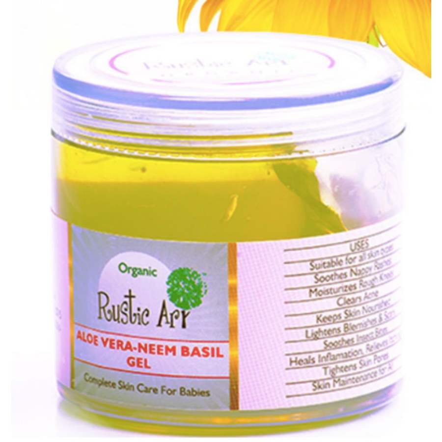 Rustic Art Aloe Vera Neem Basil Gel - 100 GM