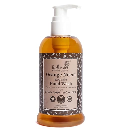 Rustic Art Orange Neem Organic Hand Wash - 250 ML