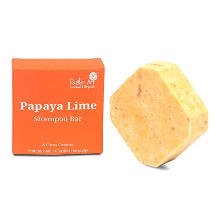 Rustic Art Papaya Lime Hair Cleansing Bar - 75 GM