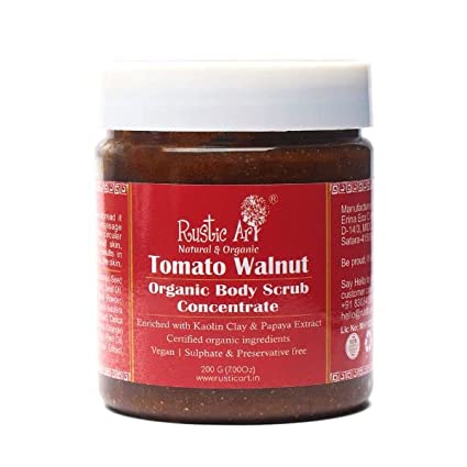 Rustic Art Tomato Walnut Body Scrub Concentrate - 200 GM