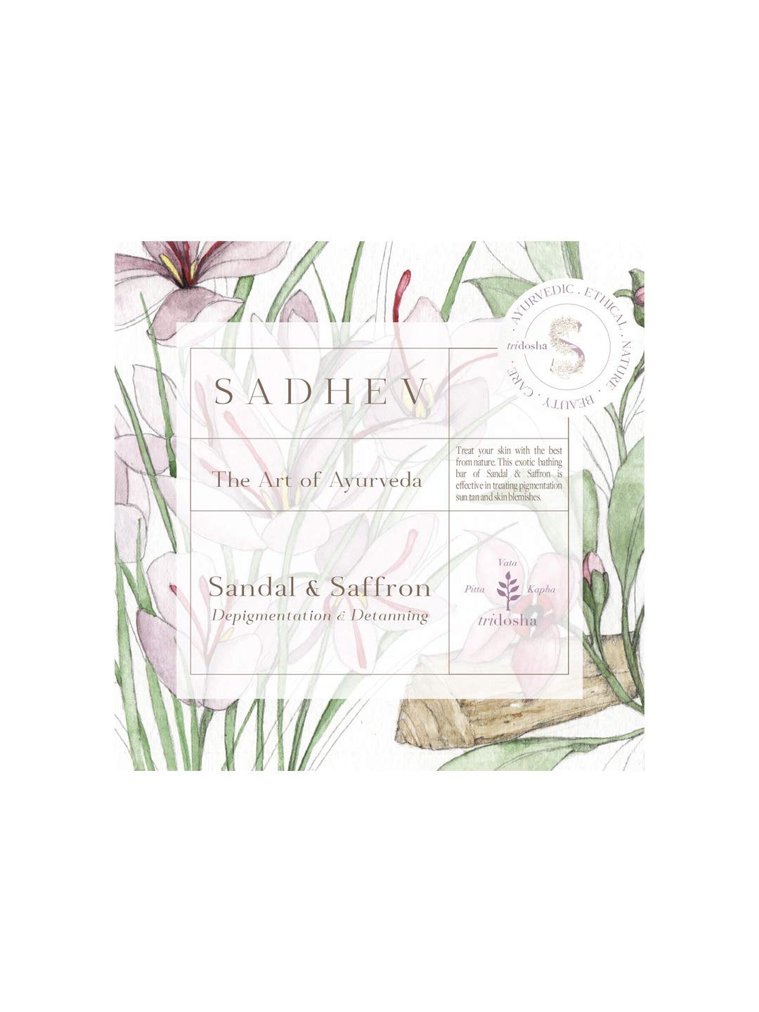 Sadhev Depigmentation Bathing Bar Sandal & Saffron - 125 GM