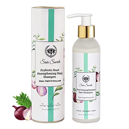 Seer Secrets Onion, Curry Leaf & Probiotic Yogurt Root Strengthening Hair Shampoo - 200 ML