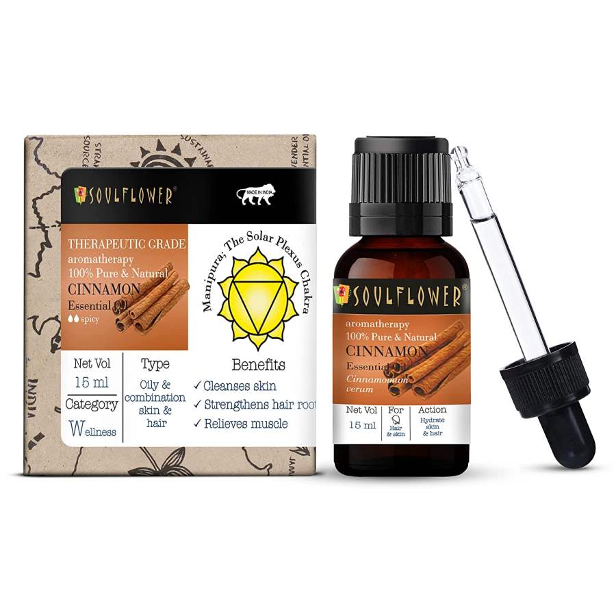 Soulflower Cinnamon Essential Oil - 15 ML